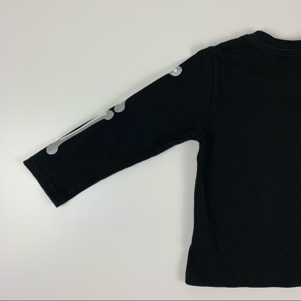 Halloween Costume T-Shirt Skeleton Graphic Cotton Black Orange White Size 3T - Picture 9 of 10